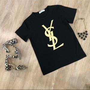 Black Yves Saint Laurent Tee